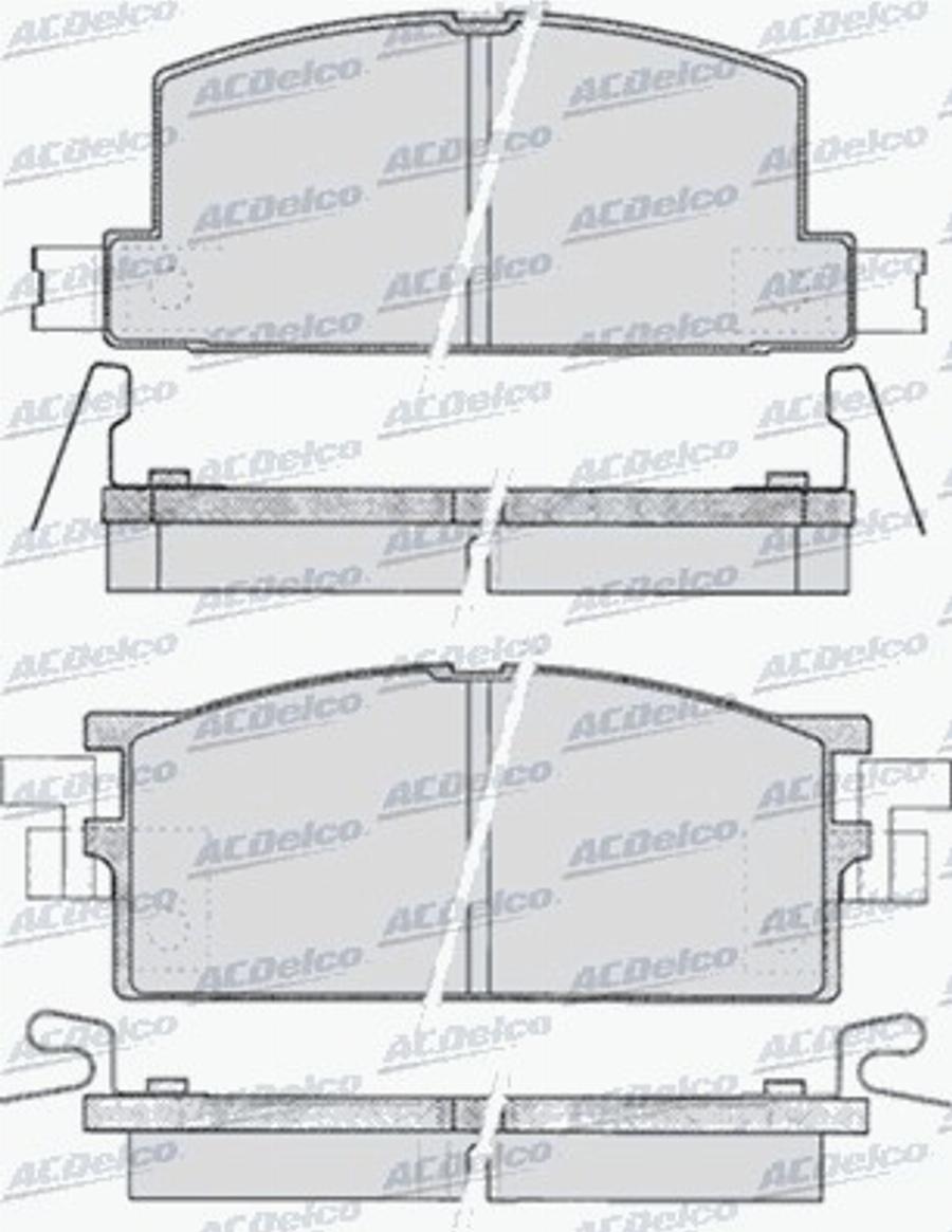 ACDelco AC058287D - Тормозные колодки, дисковые, комплект avtokuzovplus.com.ua