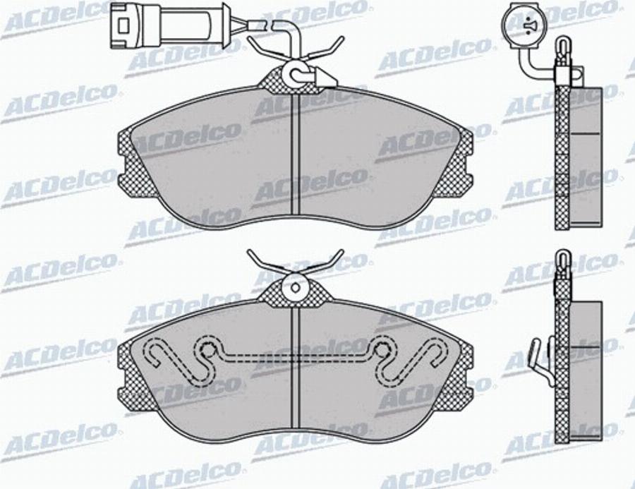 ACDelco AC058326D - Тормозные колодки, дисковые, комплект avtokuzovplus.com.ua