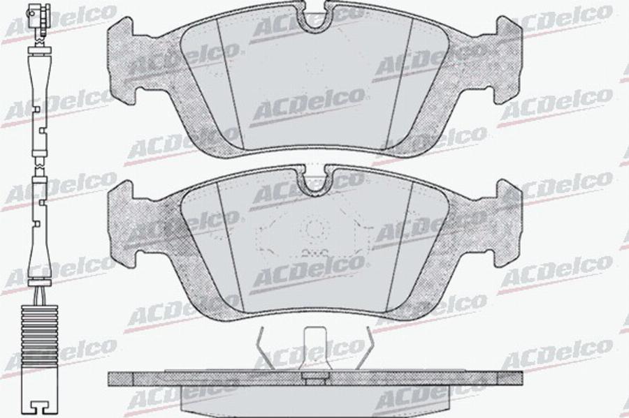 ACDelco AC058331AD - Гальмівні колодки, дискові гальма autocars.com.ua