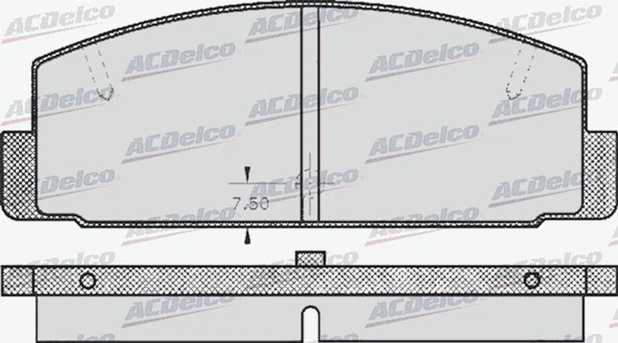 ACDelco AC058336D - Тормозные колодки, дисковые, комплект autodnr.net