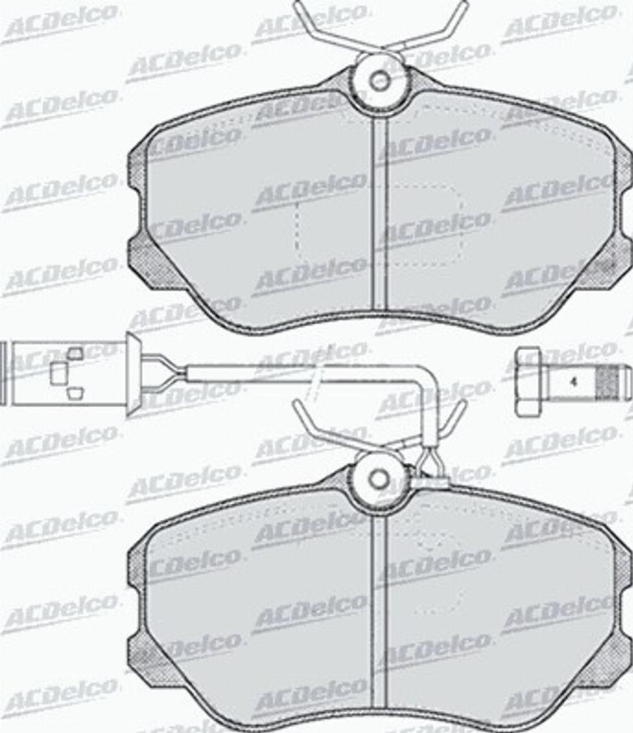 ACDelco AC058358D - Тормозные колодки, дисковые, комплект autodnr.net