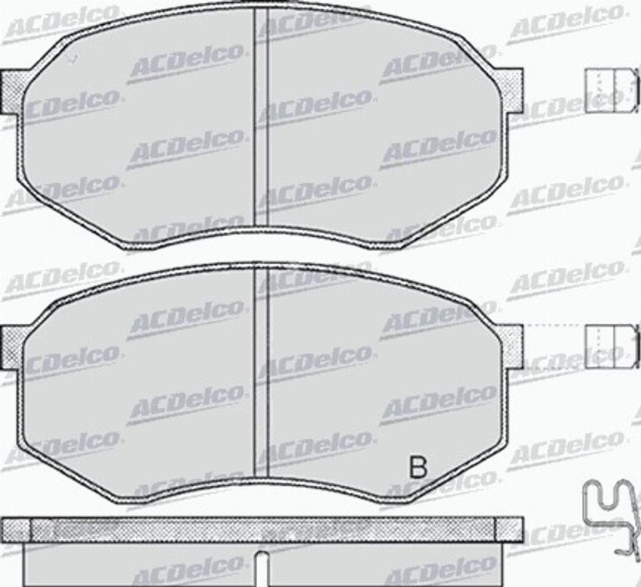 ACDelco AC058374D - Тормозные колодки, дисковые, комплект avtokuzovplus.com.ua