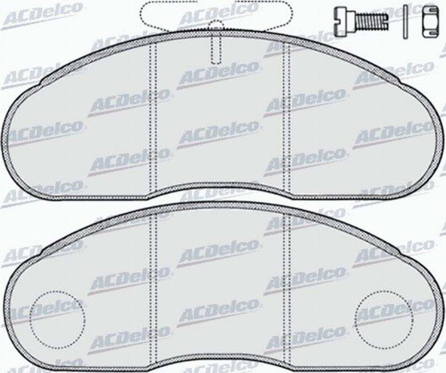 ACDelco AC058414D - Тормозные колодки, дисковые, комплект avtokuzovplus.com.ua