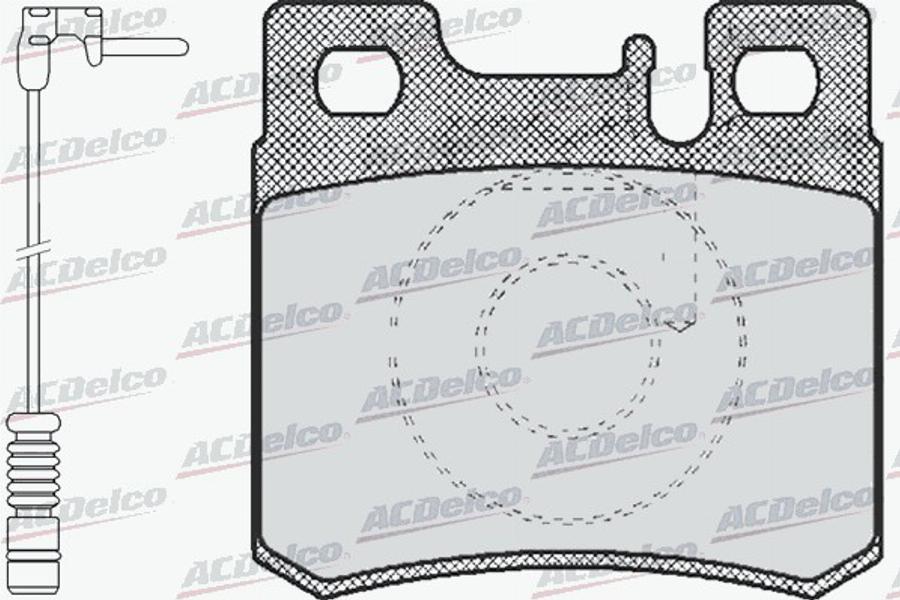 ACDelco AC058428AD - Тормозные колодки, дисковые, комплект autodnr.net