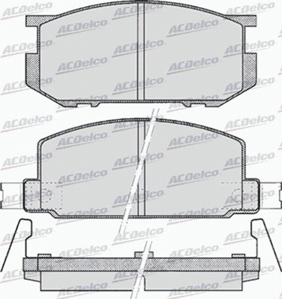 ACDelco AC058467D - Тормозные колодки, дисковые, комплект autodnr.net