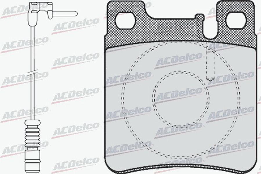 ACDelco AC058477AD - Тормозные колодки, дисковые, комплект avtokuzovplus.com.ua