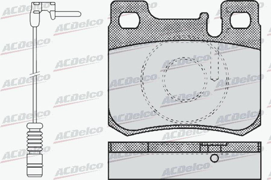 ACDelco AC058485AD - Тормозные колодки, дисковые, комплект avtokuzovplus.com.ua