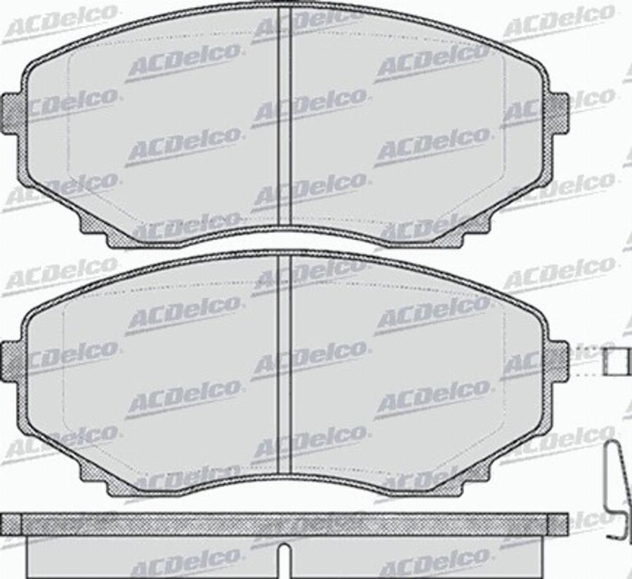 ACDelco AC058570D - Тормозные колодки, дисковые, комплект avtokuzovplus.com.ua