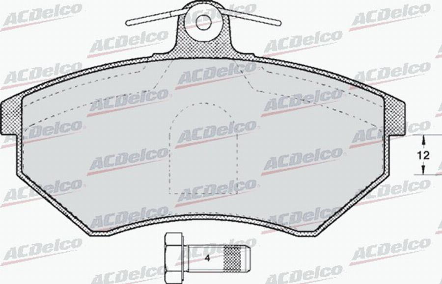 ACDelco AC058600D - Гальмівні колодки, дискові гальма autocars.com.ua