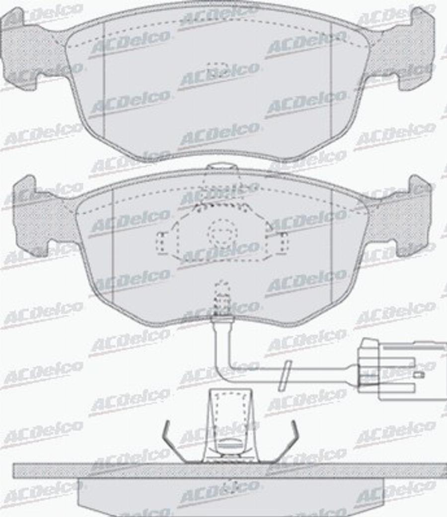 ACDelco AC058745 - Тормозные колодки, дисковые, комплект avtokuzovplus.com.ua