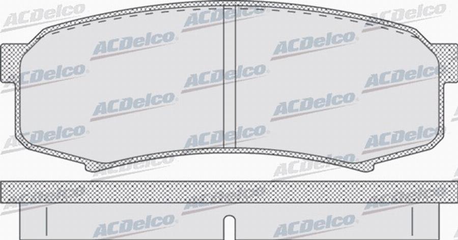 ACDelco AC058749D - Гальмівні колодки, дискові гальма autocars.com.ua