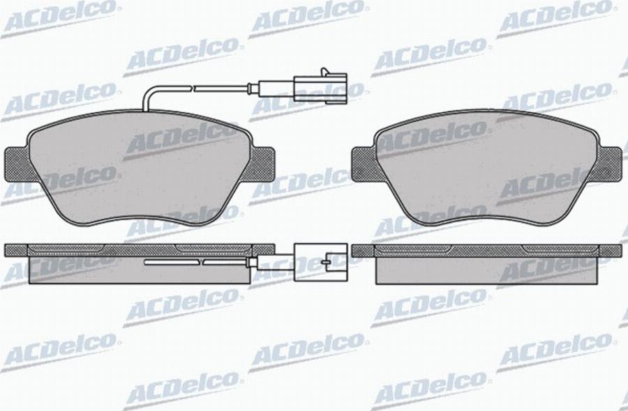 ACDelco AC058763AD - Тормозные колодки, дисковые, комплект avtokuzovplus.com.ua