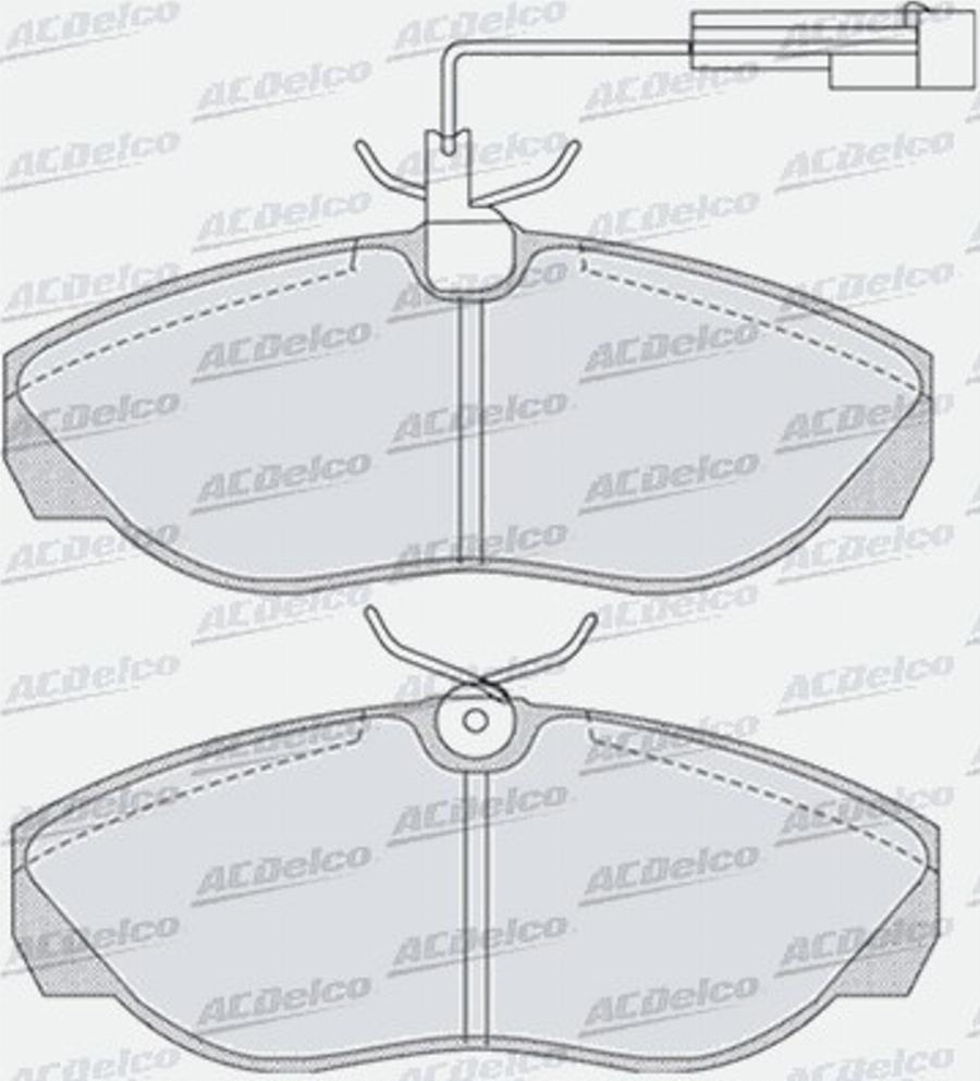 ACDelco AC058774D - Тормозные колодки, дисковые, комплект avtokuzovplus.com.ua