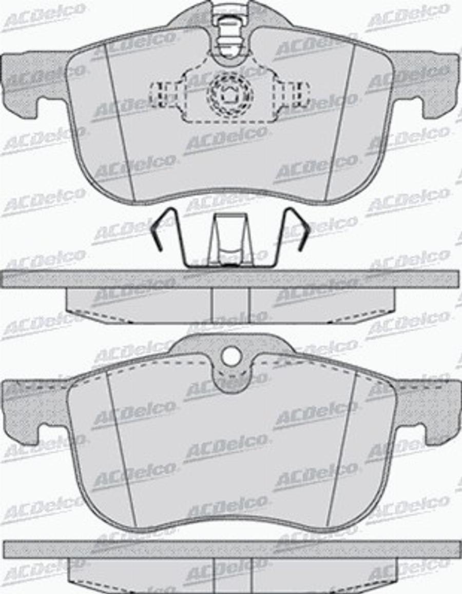 ACDelco AC058952D - Гальмівні колодки, дискові гальма autocars.com.ua