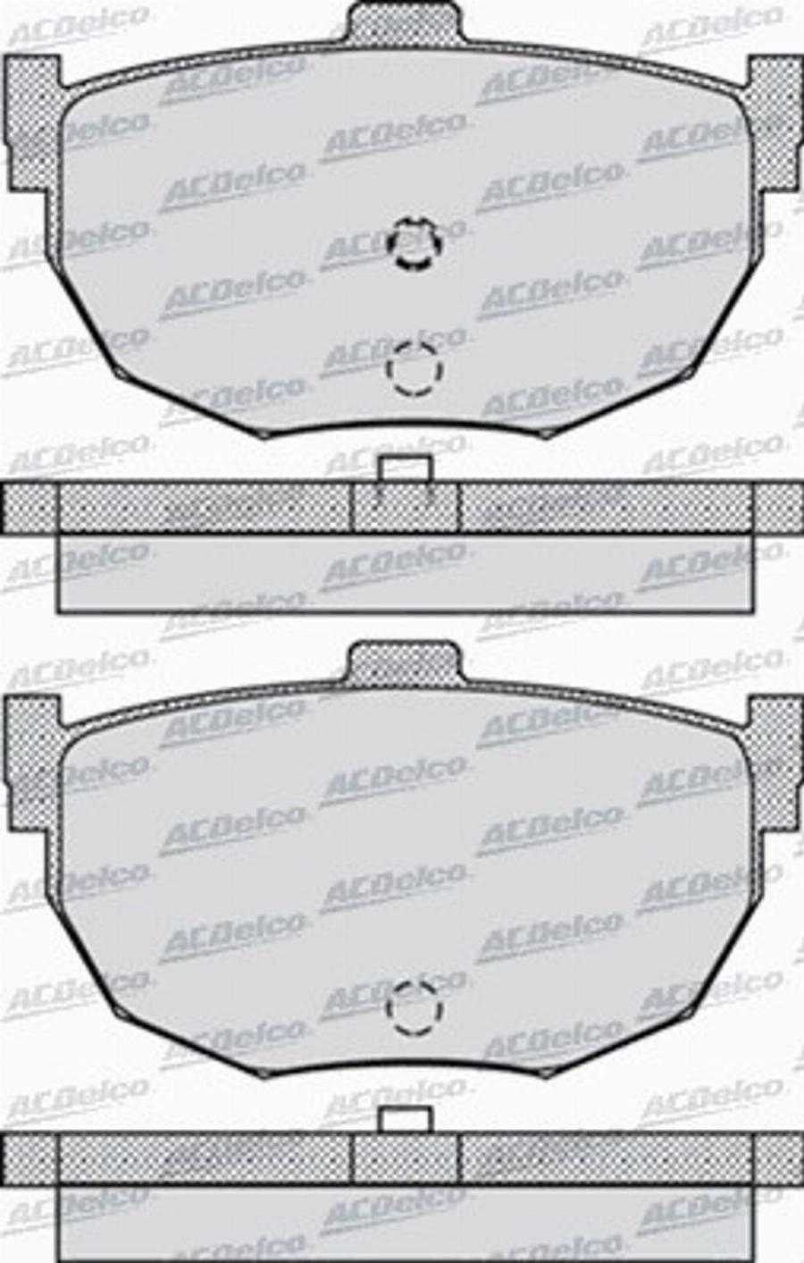 ACDelco AC058960D - Гальмівні колодки, дискові гальма autocars.com.ua