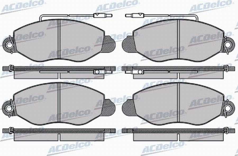 ACDelco AC058994AD - Тормозные колодки, дисковые, комплект autodnr.net