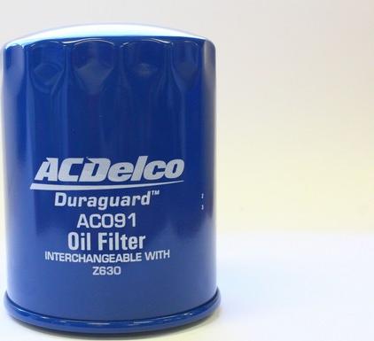 ACDelco AC091 - Масляний фільтр autocars.com.ua
