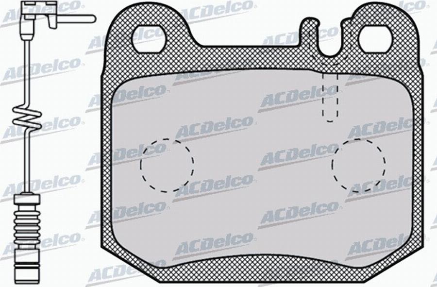 ACDelco AC202383D - Тормозные колодки, дисковые, комплект avtokuzovplus.com.ua