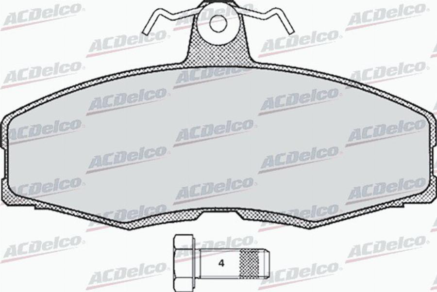 ACDelco AC420481D - Тормозные колодки, дисковые, комплект autodnr.net