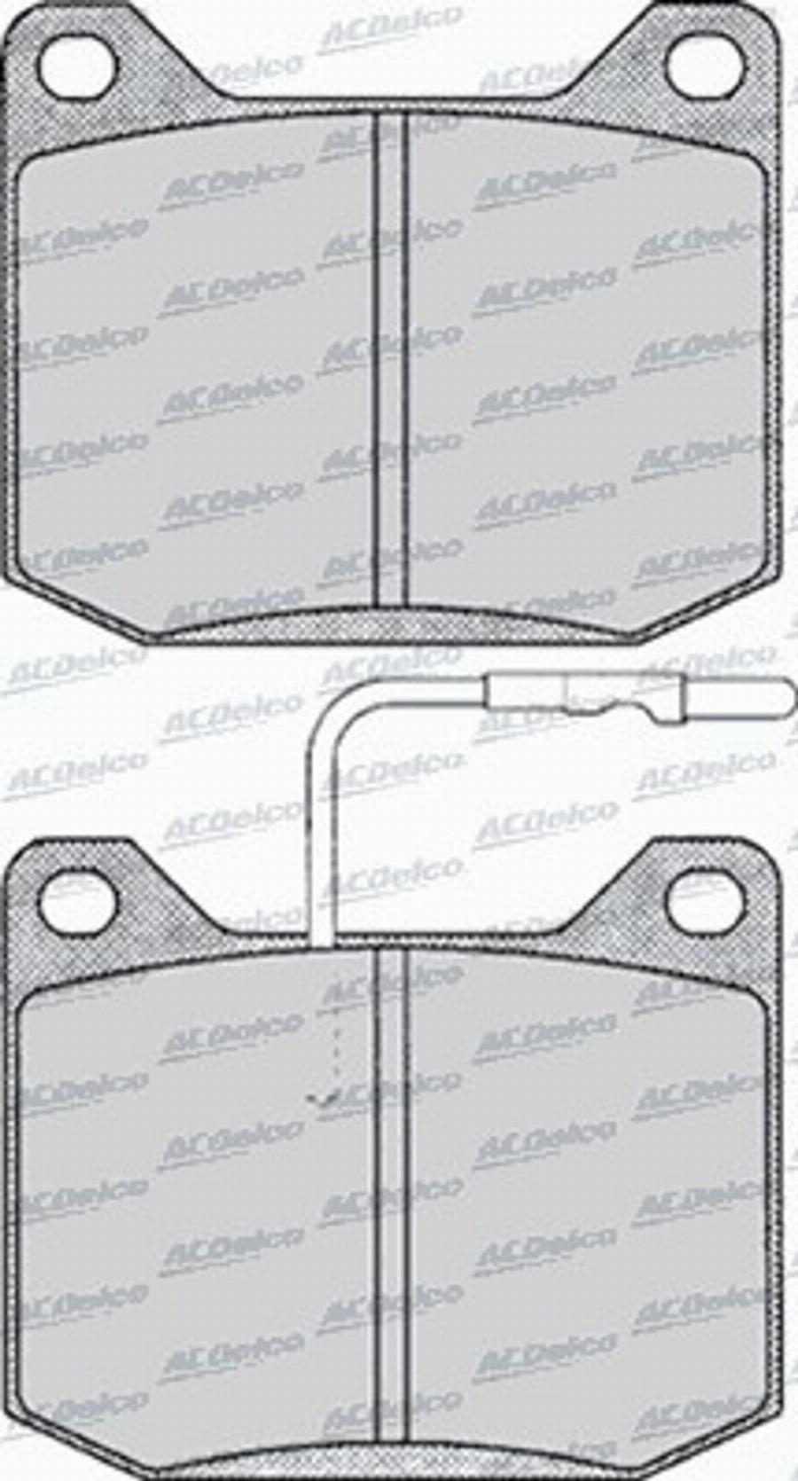 ACDelco AC435083D - Тормозные колодки, дисковые, комплект autodnr.net