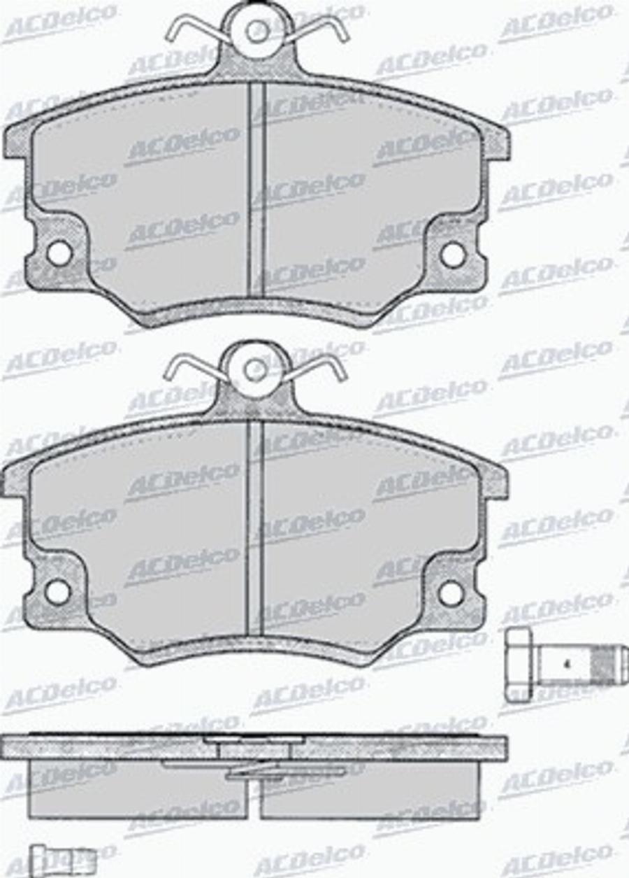 ACDelco AC437381D - Тормозные колодки, дисковые, комплект autodnr.net