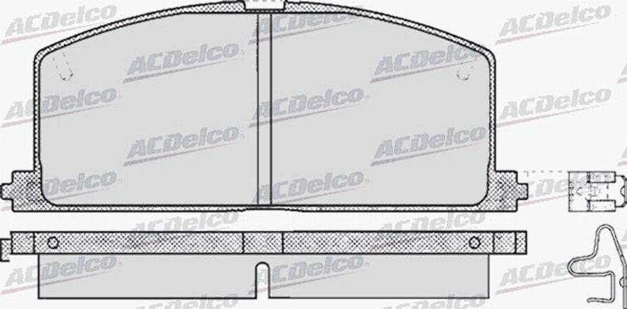 ACDelco AC440481D - Гальмівні колодки, дискові гальма autocars.com.ua