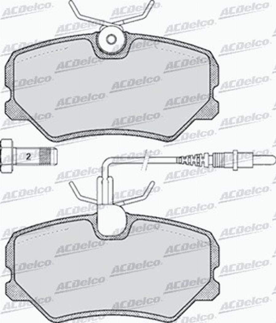 ACDelco AC443981D - Тормозные колодки, дисковые, комплект autodnr.net