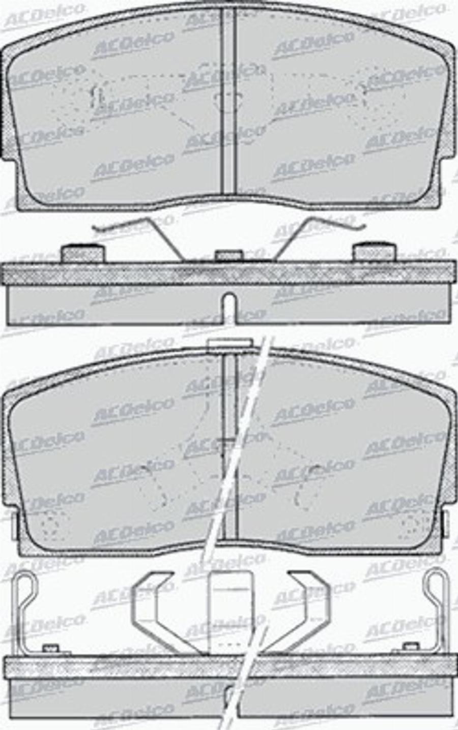 ACDelco AC447281D - Тормозные колодки, дисковые, комплект avtokuzovplus.com.ua