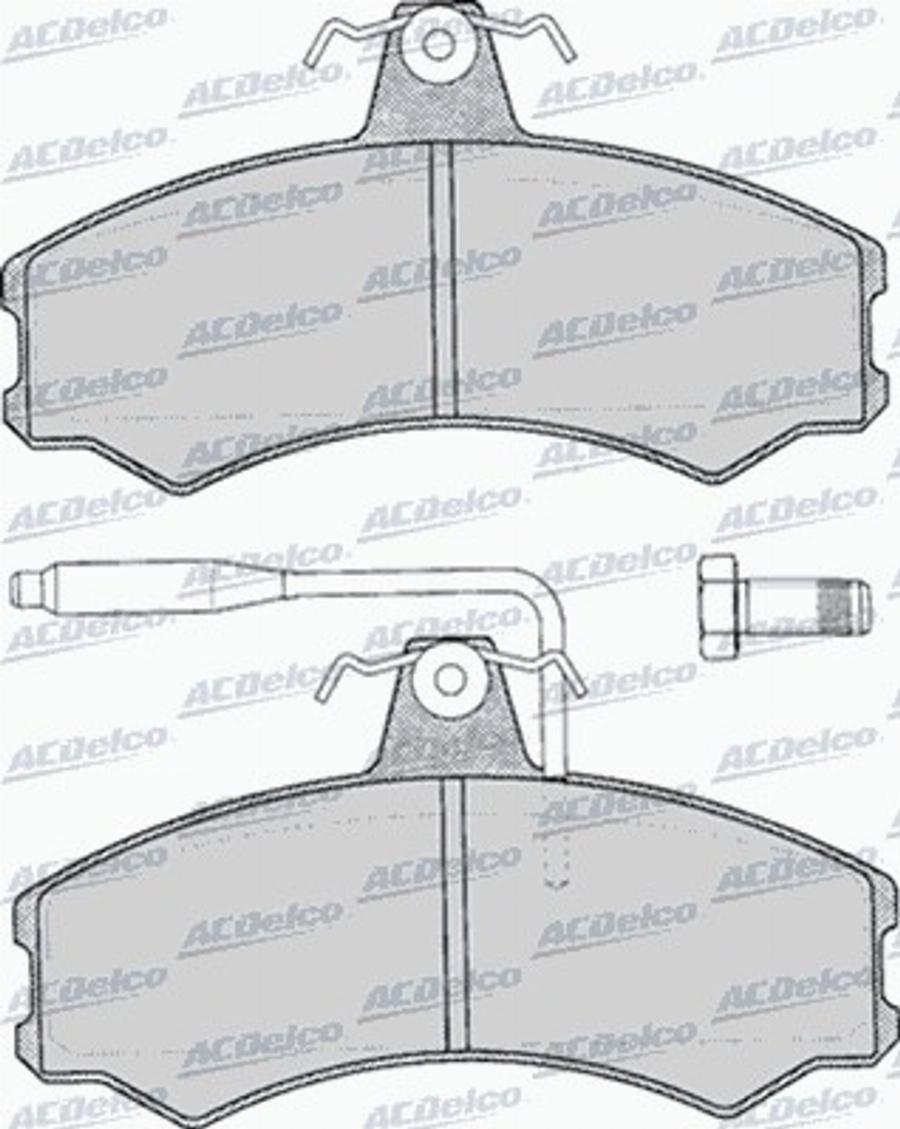 ACDelco AC453081D - Гальмівні колодки, дискові гальма autocars.com.ua