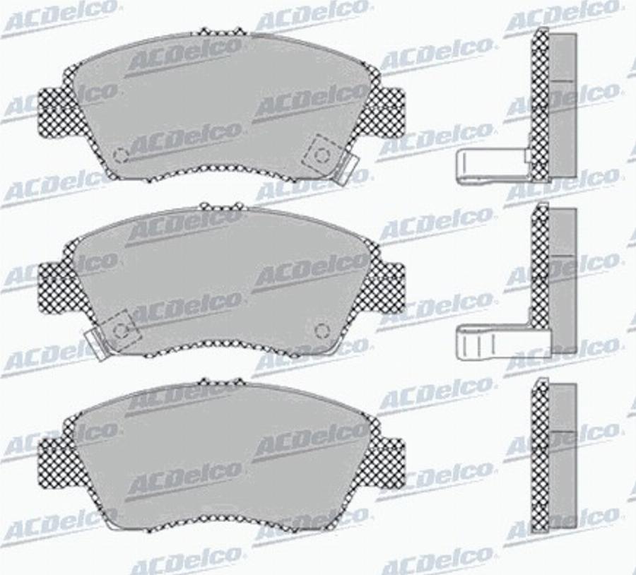 ACDelco AC453481D - Тормозные колодки, дисковые, комплект autodnr.net