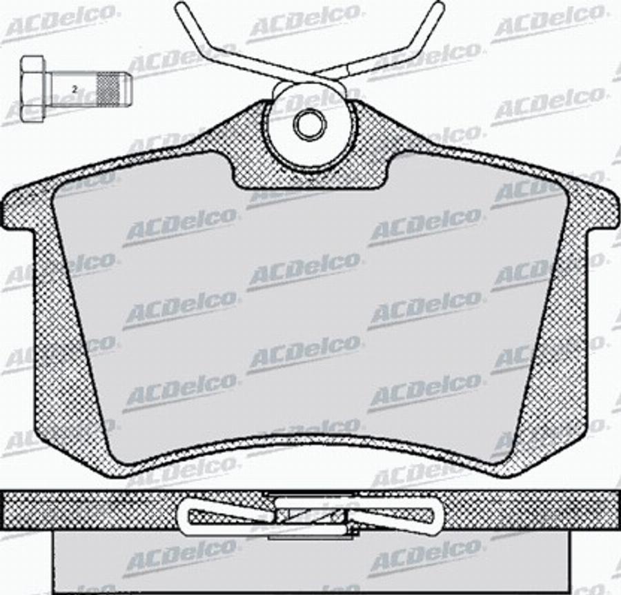 ACDelco AC465381D - Тормозные колодки, дисковые, комплект autodnr.net