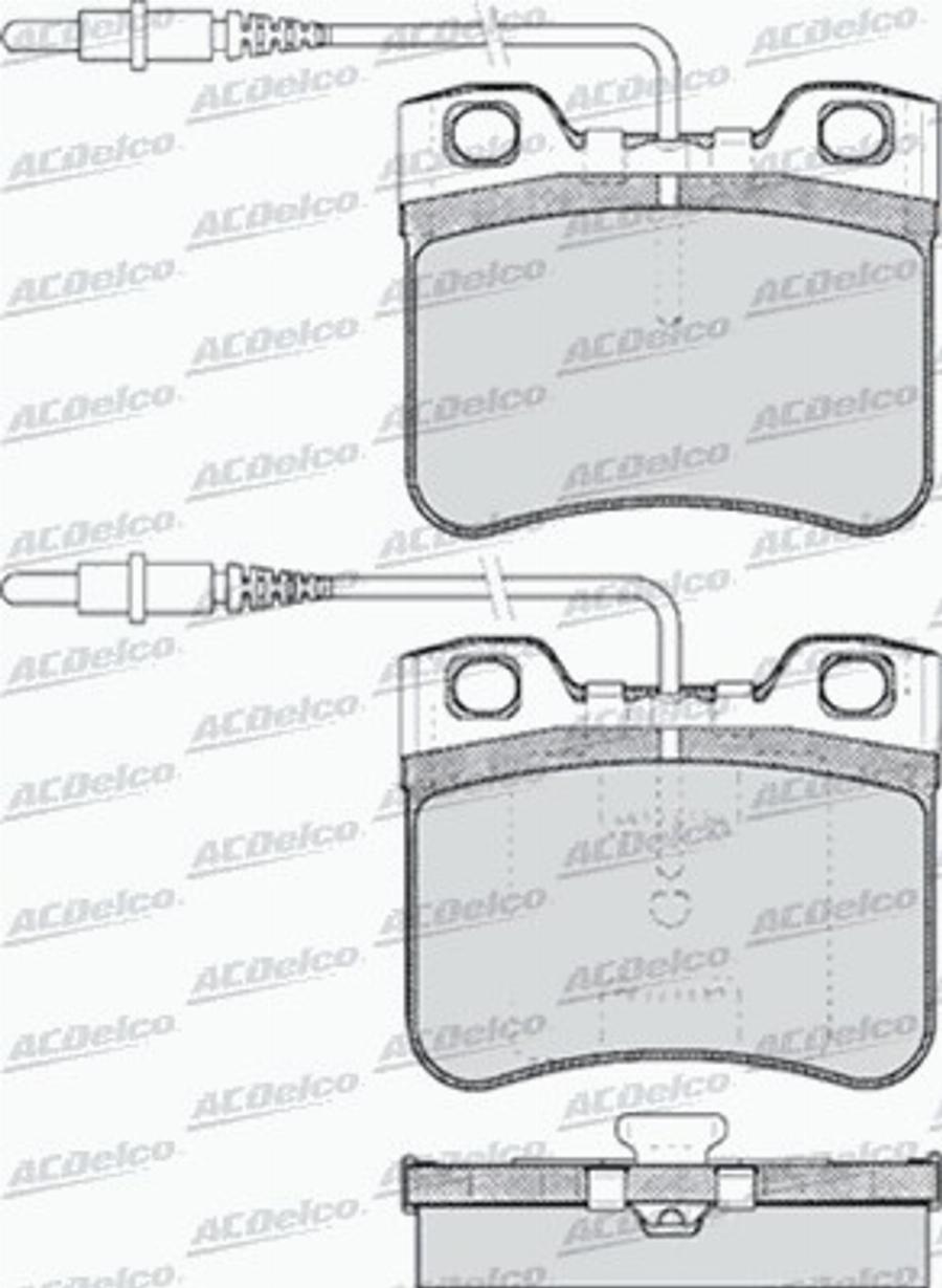 ACDelco AC469581D - Тормозные колодки, дисковые, комплект avtokuzovplus.com.ua