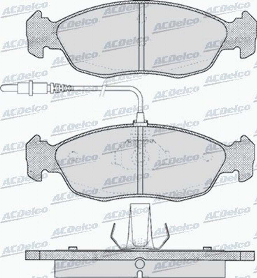 ACDelco AC475881D - Тормозные колодки, дисковые, комплект avtokuzovplus.com.ua