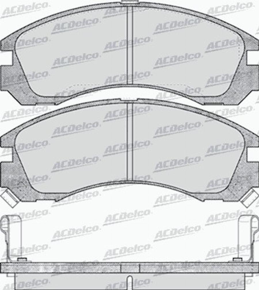 ACDelco AC478081D - Гальмівні колодки, дискові гальма autocars.com.ua