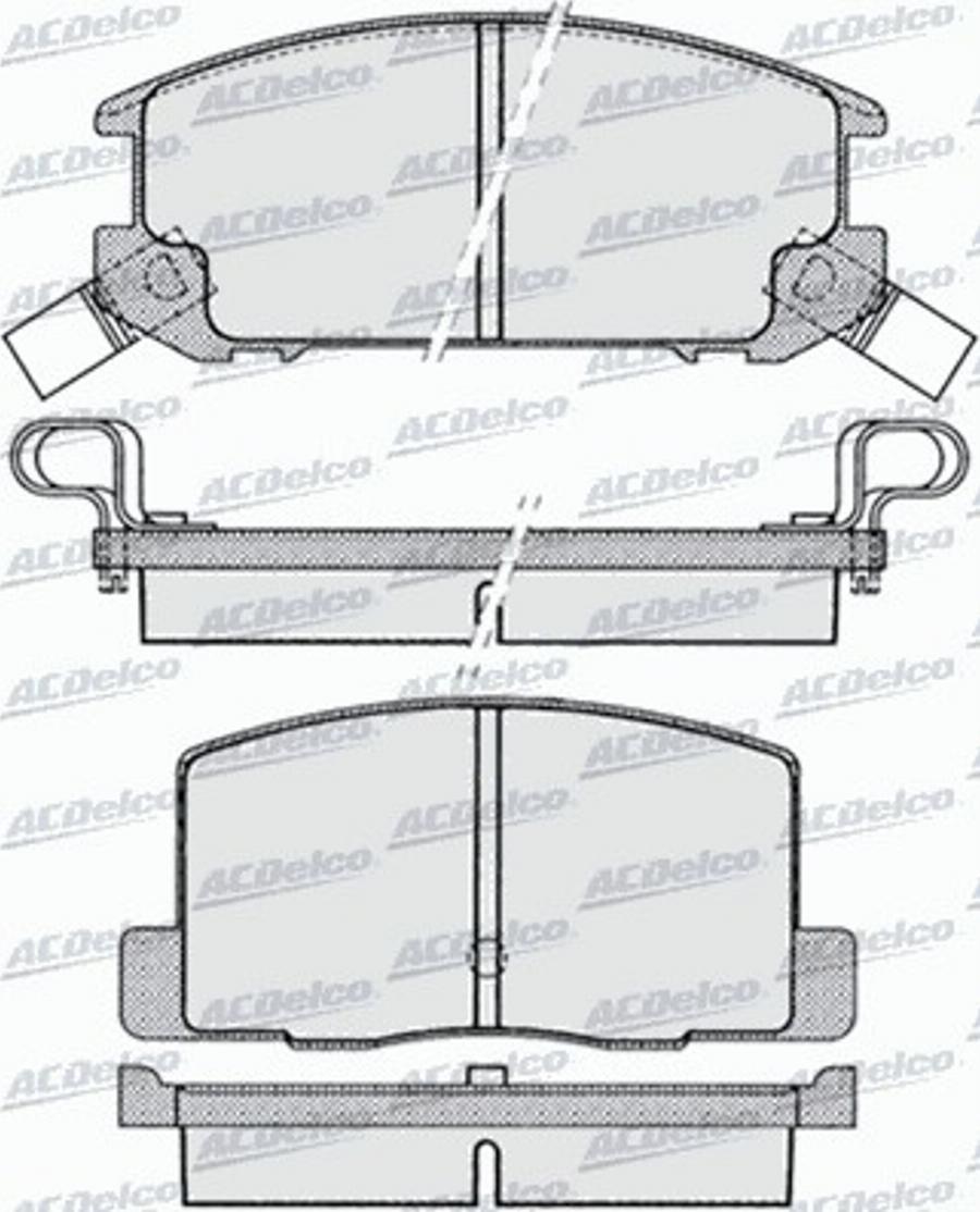 ACDelco AC481381D - Гальмівні колодки, дискові гальма autocars.com.ua