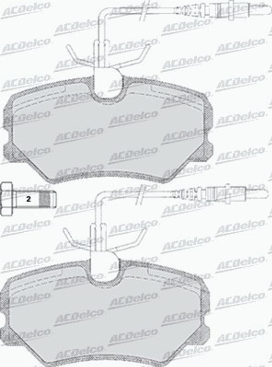 ACDelco AC492281D - Тормозные колодки, дисковые, комплект autodnr.net