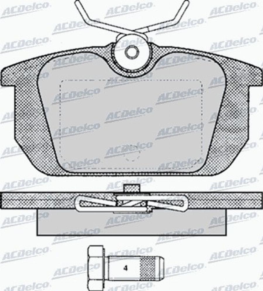 ACDelco AC493881D - Тормозные колодки, дисковые, комплект autodnr.net