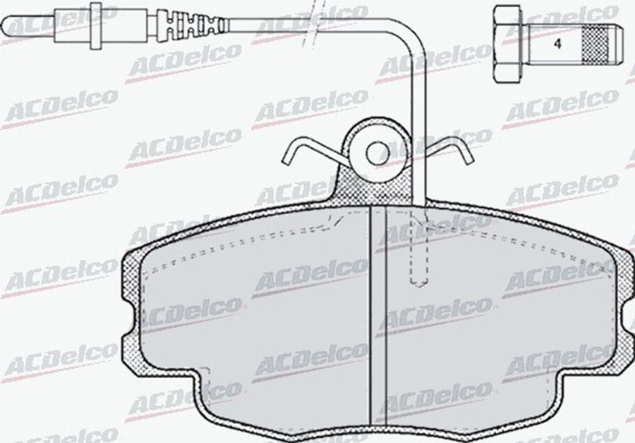 ACDelco AC498681D - Тормозные колодки, дисковые, комплект avtokuzovplus.com.ua