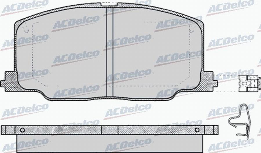 ACDelco AC544581D - Тормозные колодки, дисковые, комплект avtokuzovplus.com.ua