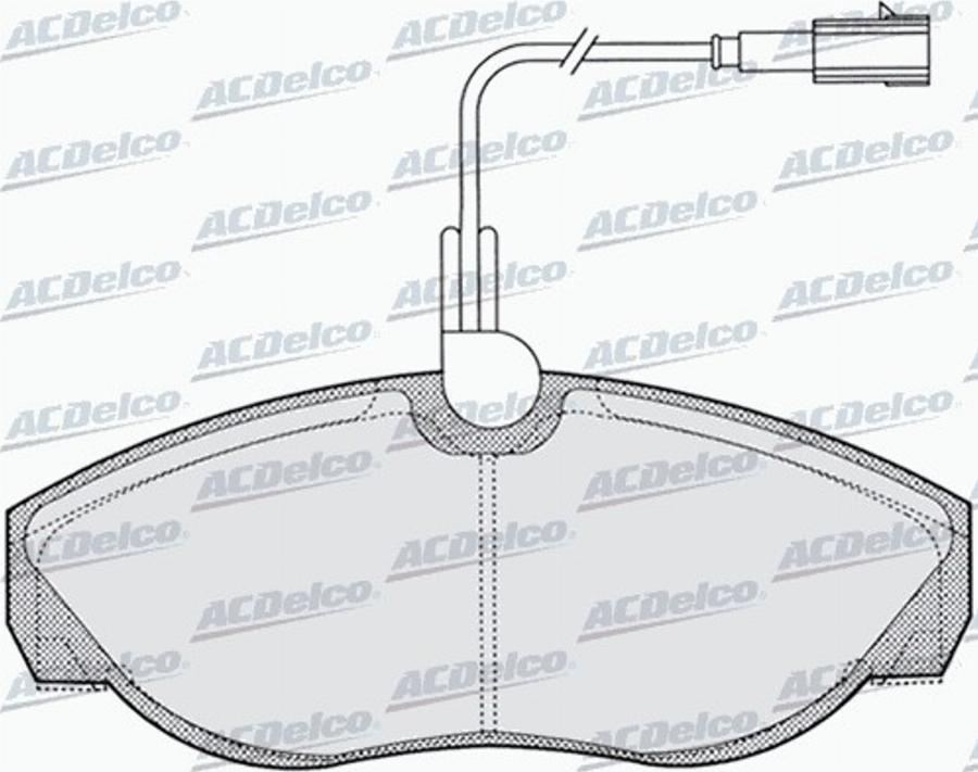 ACDelco AC601581D - Тормозные колодки, дисковые, комплект avtokuzovplus.com.ua