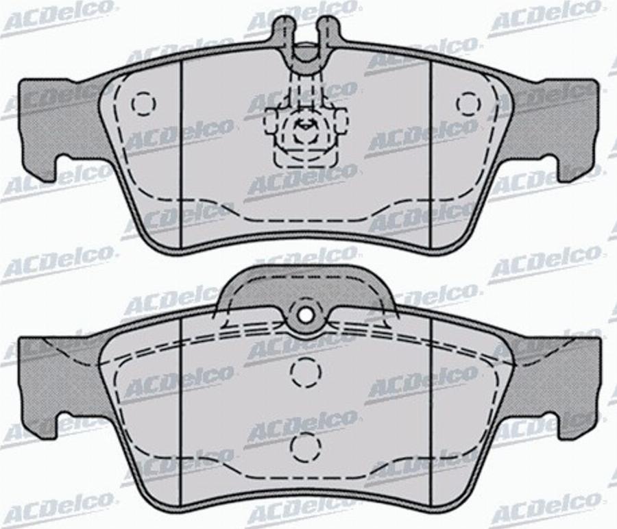 ACDelco AC603781D - Тормозные колодки, дисковые, комплект avtokuzovplus.com.ua