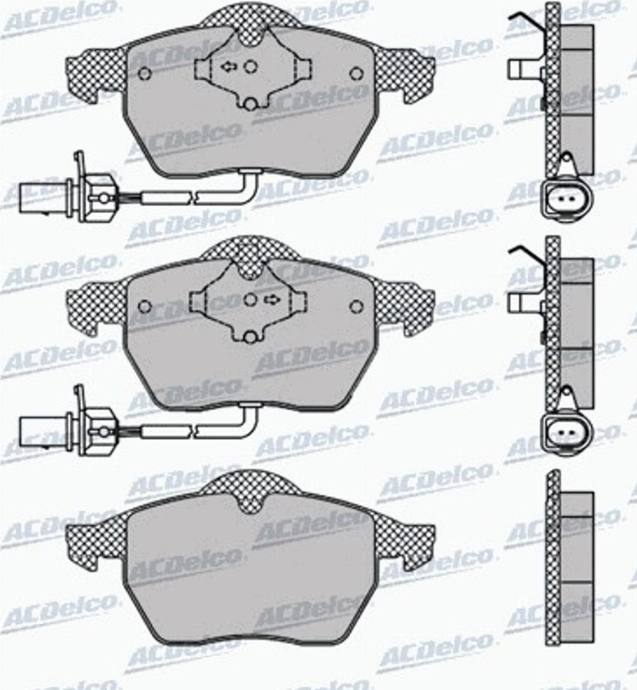 ACDelco AC604881D - Тормозные колодки, дисковые, комплект avtokuzovplus.com.ua