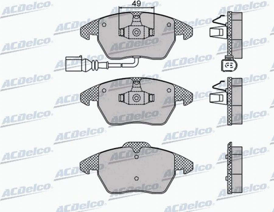 ACDelco AC605081D - Тормозные колодки, дисковые, комплект avtokuzovplus.com.ua