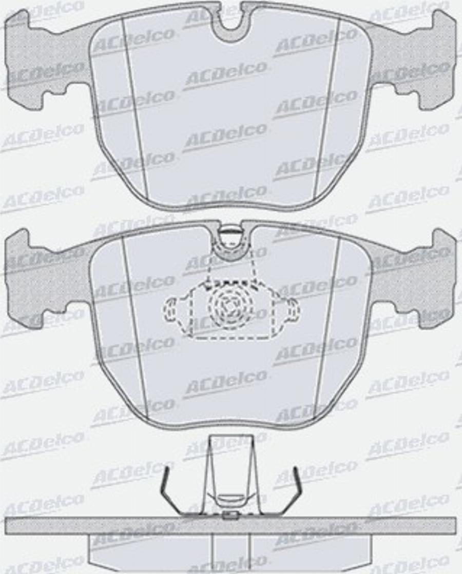 ACDelco AC605381D - Гальмівні колодки, дискові гальма autocars.com.ua