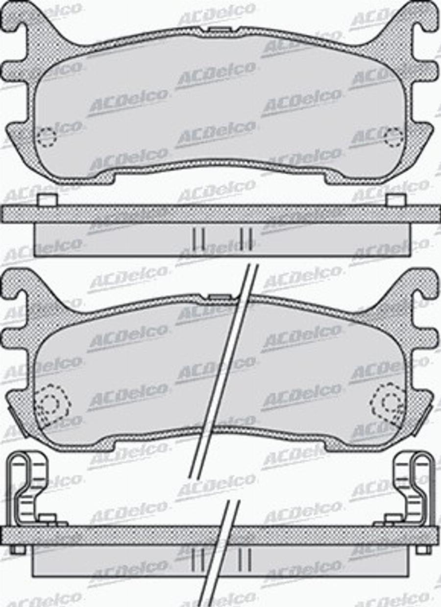 ACDelco AC606381D - Гальмівні колодки, дискові гальма autocars.com.ua