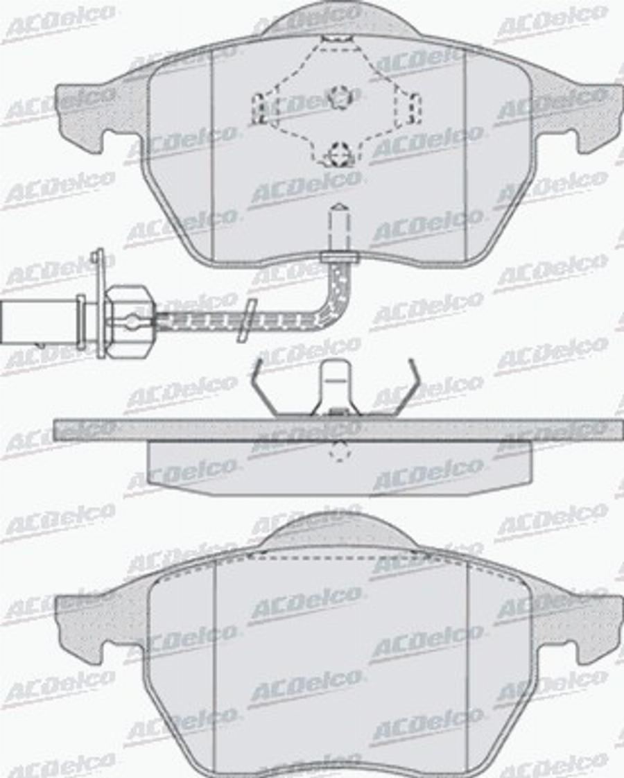 ACDelco AC611881D - Тормозные колодки, дисковые, комплект avtokuzovplus.com.ua