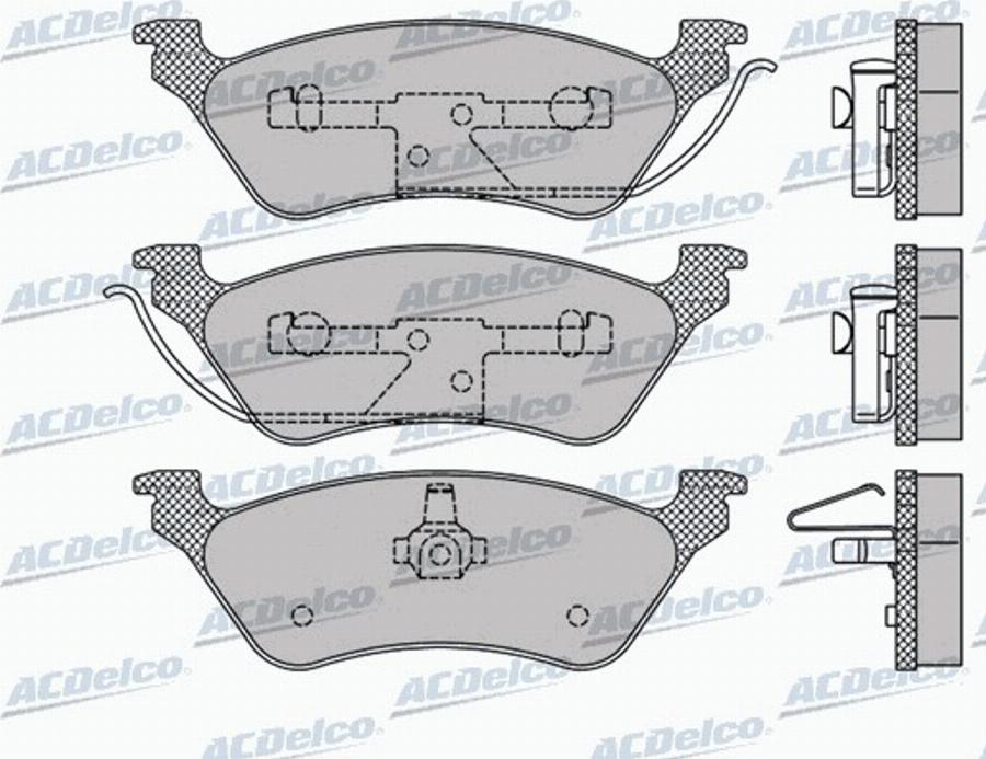 ACDelco AC618683D - Тормозные колодки, дисковые, комплект autodnr.net