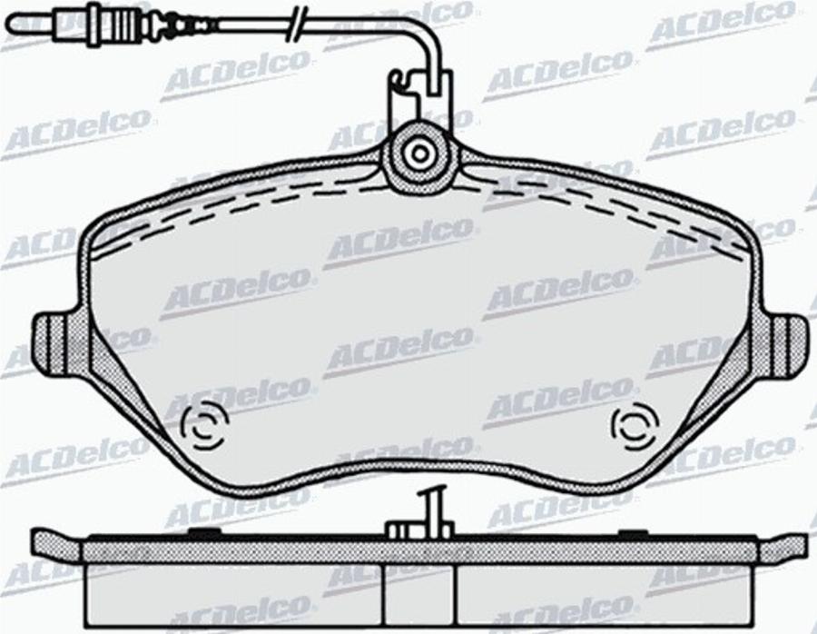 ACDelco AC619781D - Гальмівні колодки, дискові гальма autocars.com.ua