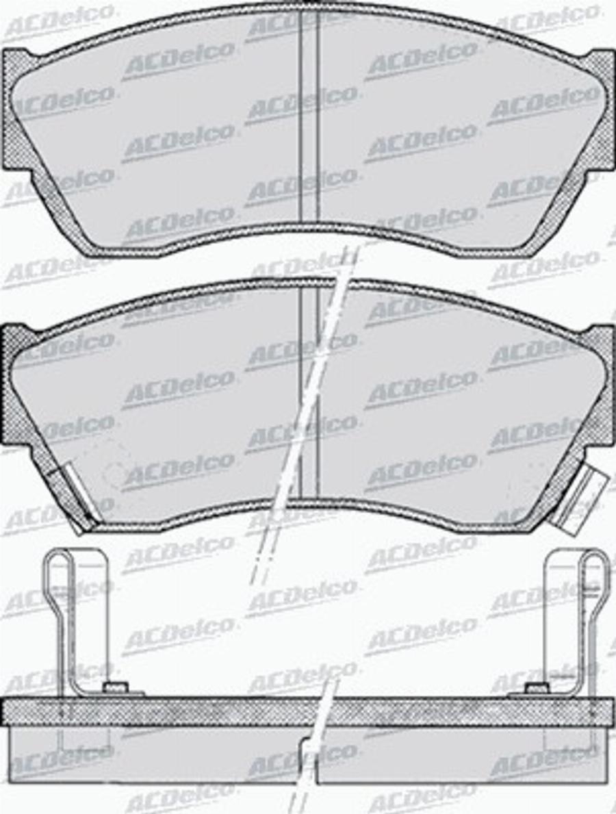 ACDelco AC620081D - Тормозные колодки, дисковые, комплект avtokuzovplus.com.ua