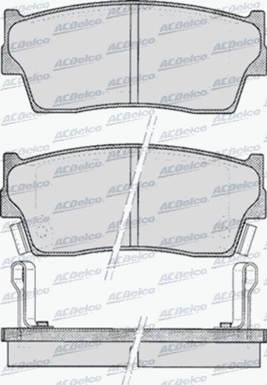 ACDelco AC623781D - Тормозные колодки, дисковые, комплект avtokuzovplus.com.ua